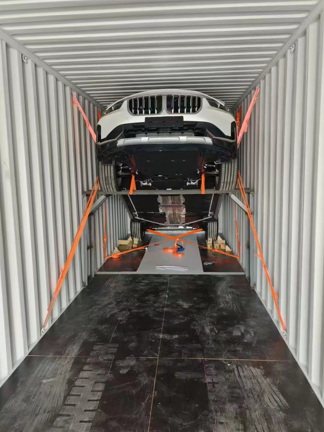  Left-hand drive vehicles being loaded into containers for export to Africa